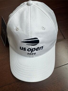 US Open 2026 Unisex White and  Blue Embroidery Performance Apparel Hat